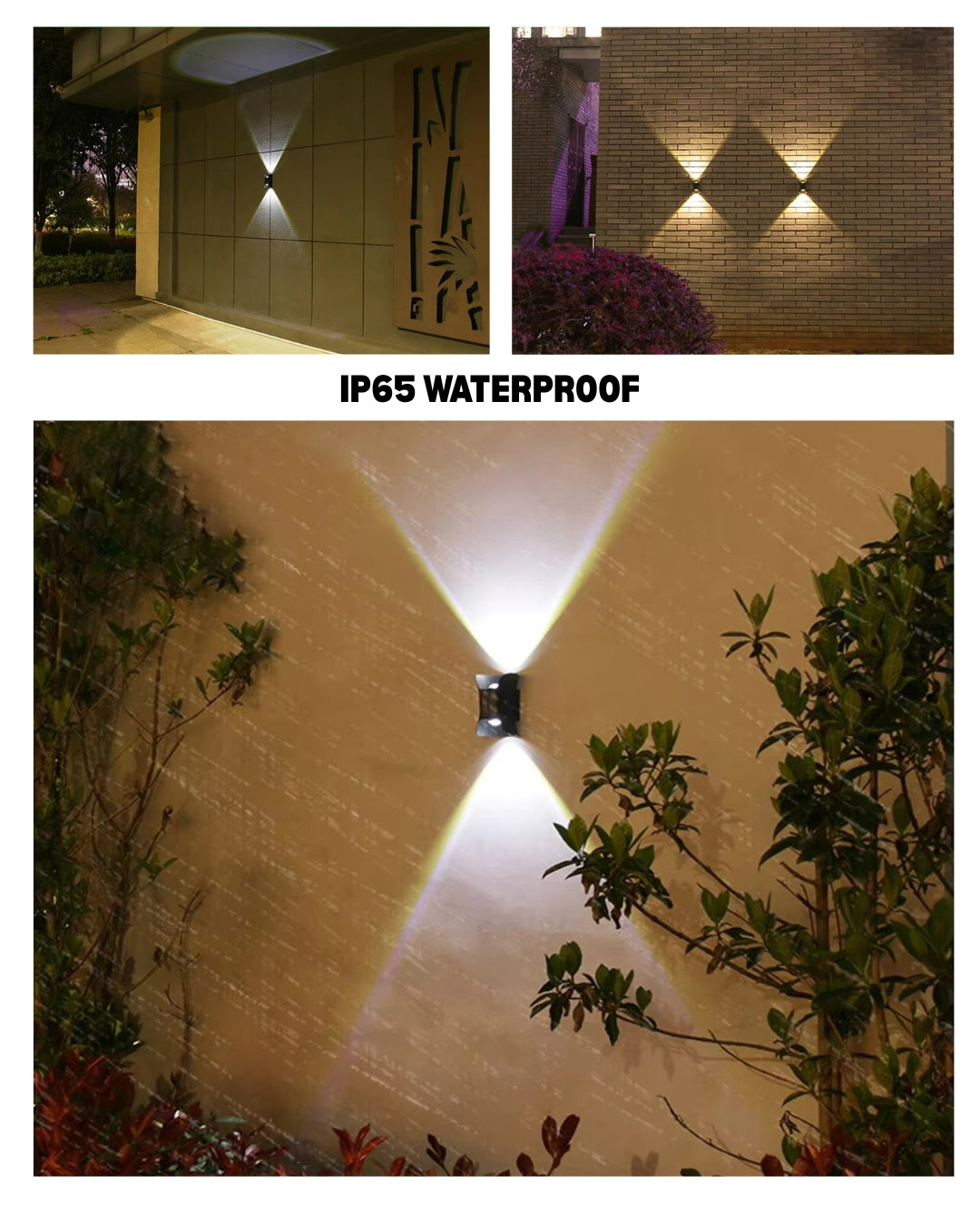 Up and Down Solar Powered External Wall Light