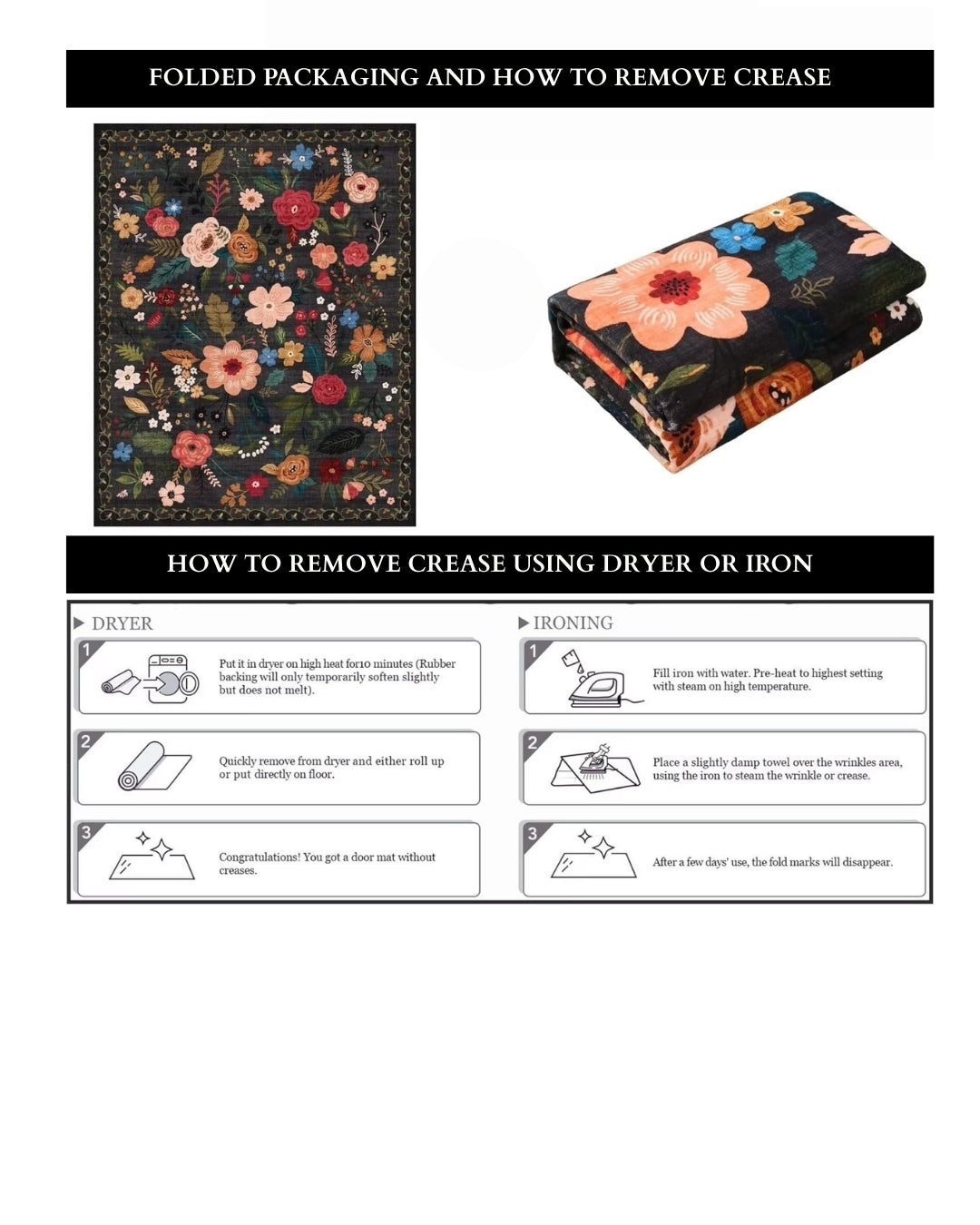 Floral Retro Living Room Carpet