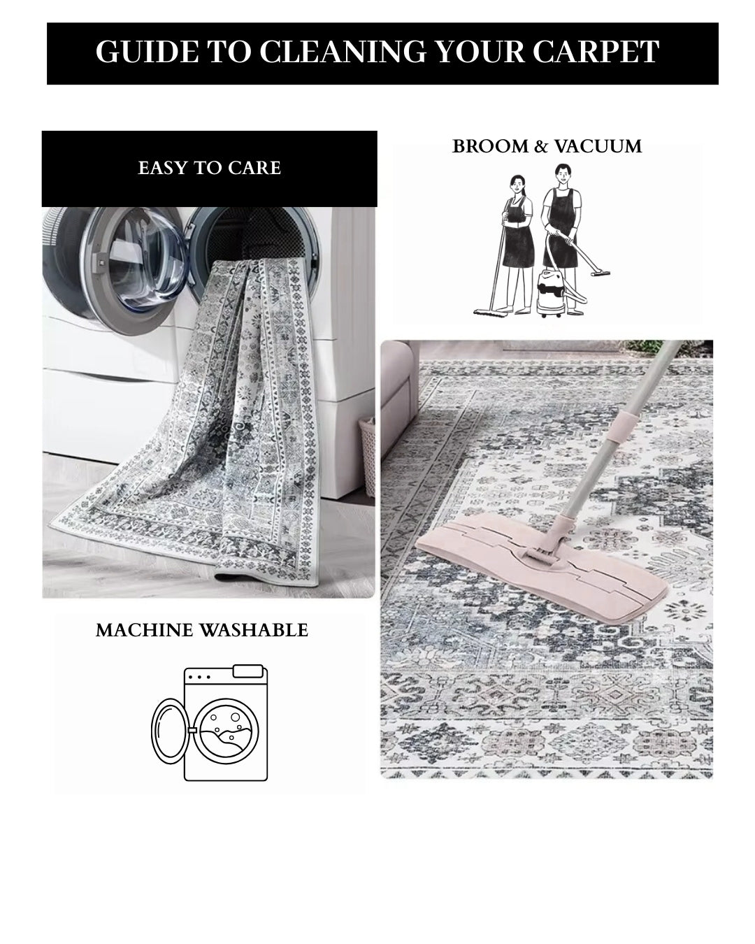 Floral Retro Living Room Carpet