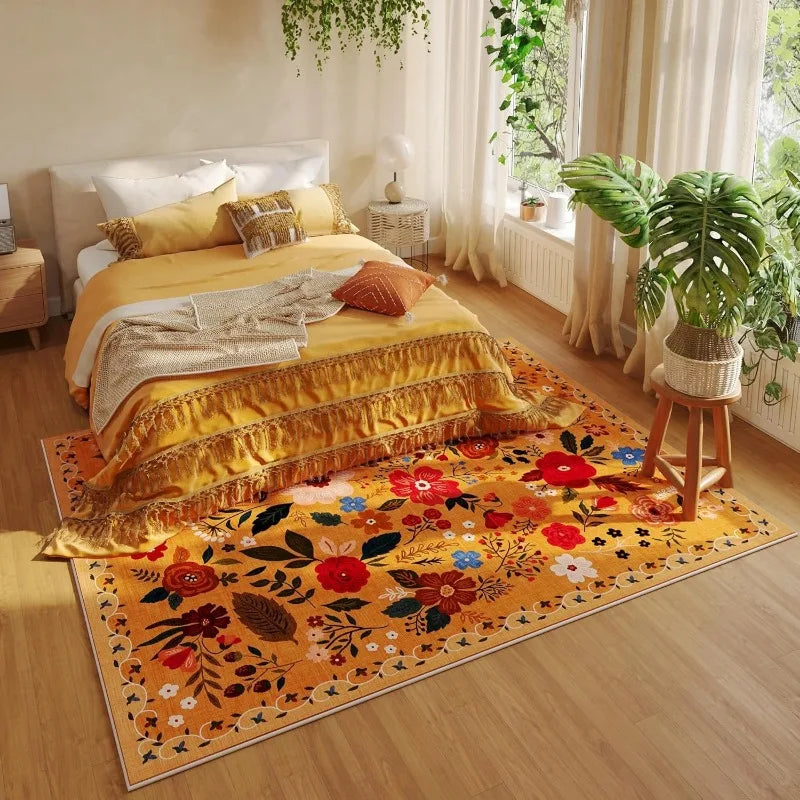 Floral Retro Living Room Carpet