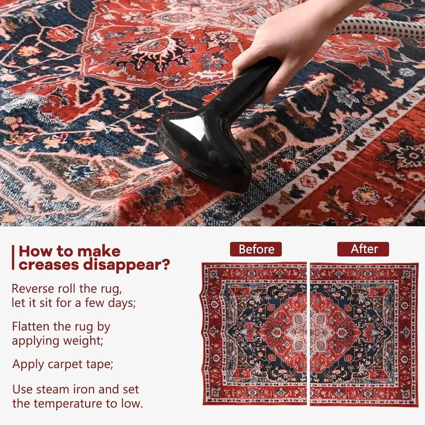 Oval Plush European Pastoral Floral Rug