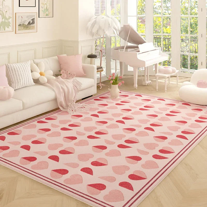 Pink Plush Luxury Rococo Floral Girl Pink Rugs