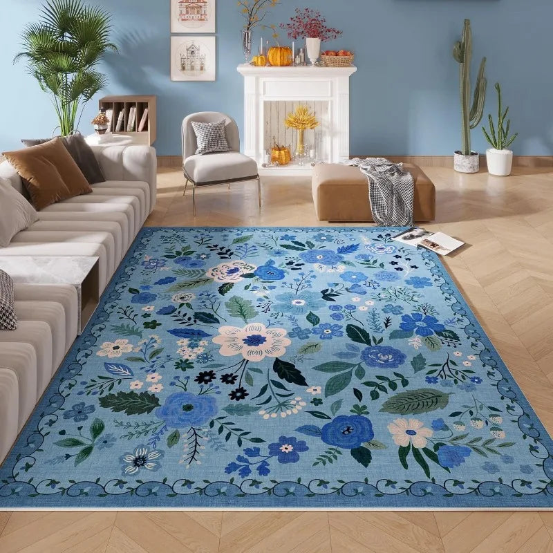 Floral Retro Living Room Carpet