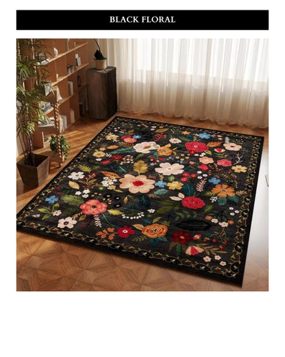 Floral Retro Living Room Carpet