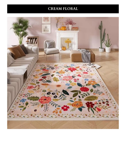 Floral Retro Living Room Carpet